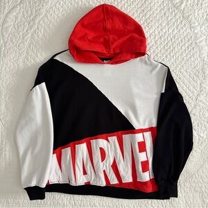Marvel Logo Pullover Hoodie Adult Sweatshirt Red Brick Collection Disney Parks